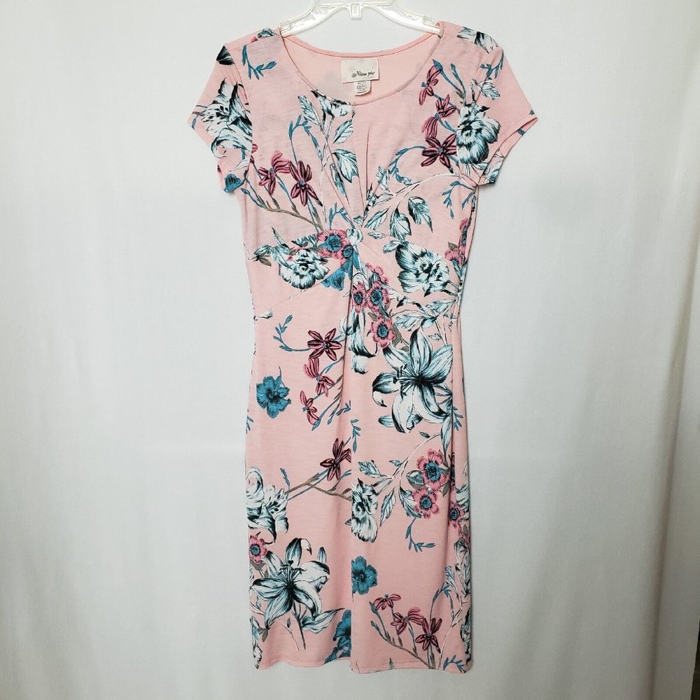Nina Piu Womens Floral Spring Easter Dress Sz M Pink Feminine USA